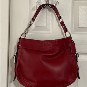 Coach Red Leather Shoulder Bag